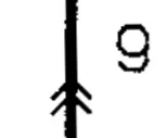 Wiring diagram terminal number 9 beside a wire with an arrow
